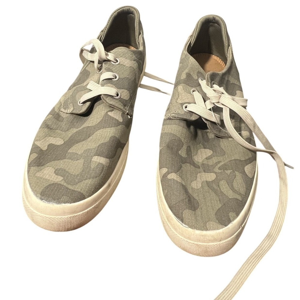 Sun + Stone Men's Size 11‎ Camouflage Canvas Casual Lace-Up Sneakers Shoes